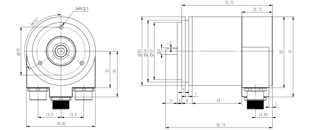 ProfiNet I/O绝对值工业编码器SAS/M58-西威迪