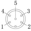 M12 5-pin connector pin assignment