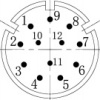 M23 12-pin connector pin assignment