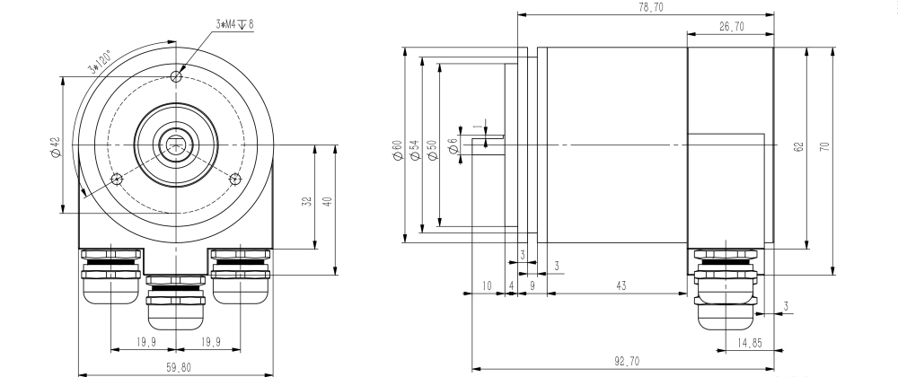 Profibus-DP工业绝对值编码器SAS/M58-西威迪