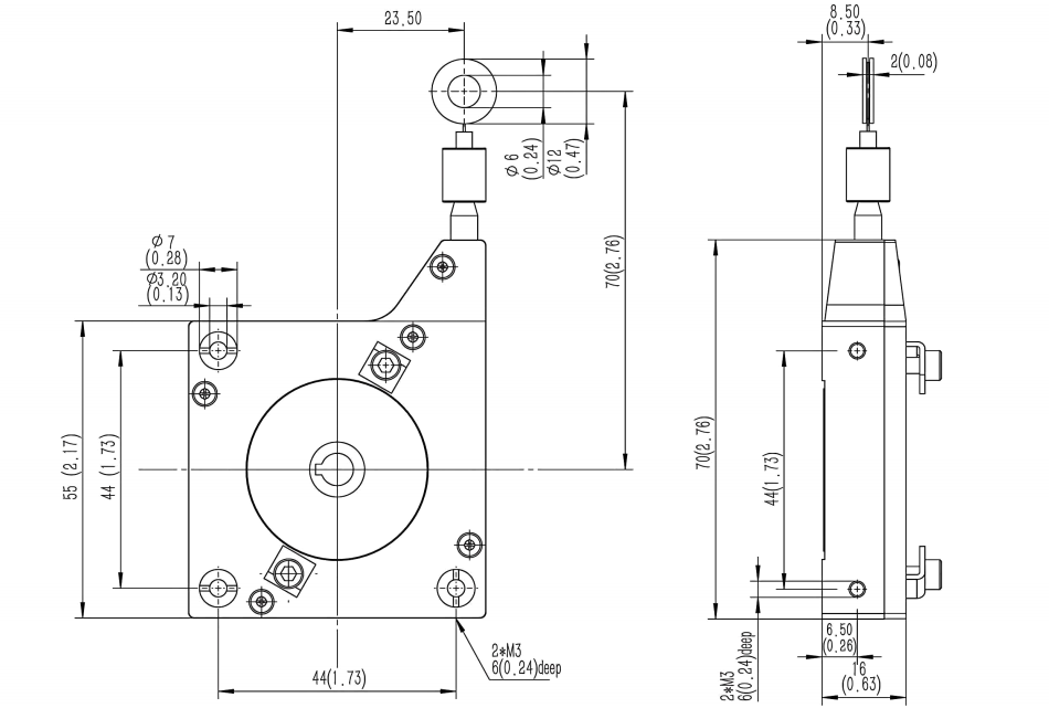小型精密拉线位移传感器0-5米-西威迪