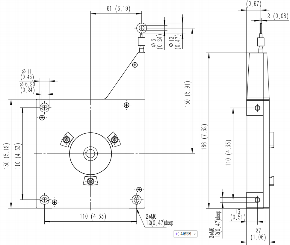 小型精密拉线位移传感器0-5米-西威迪