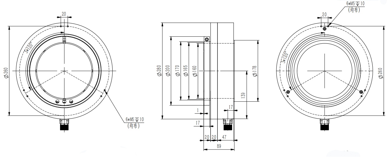 280mm Incremental Encoder with Oversized Aperture - Civiti